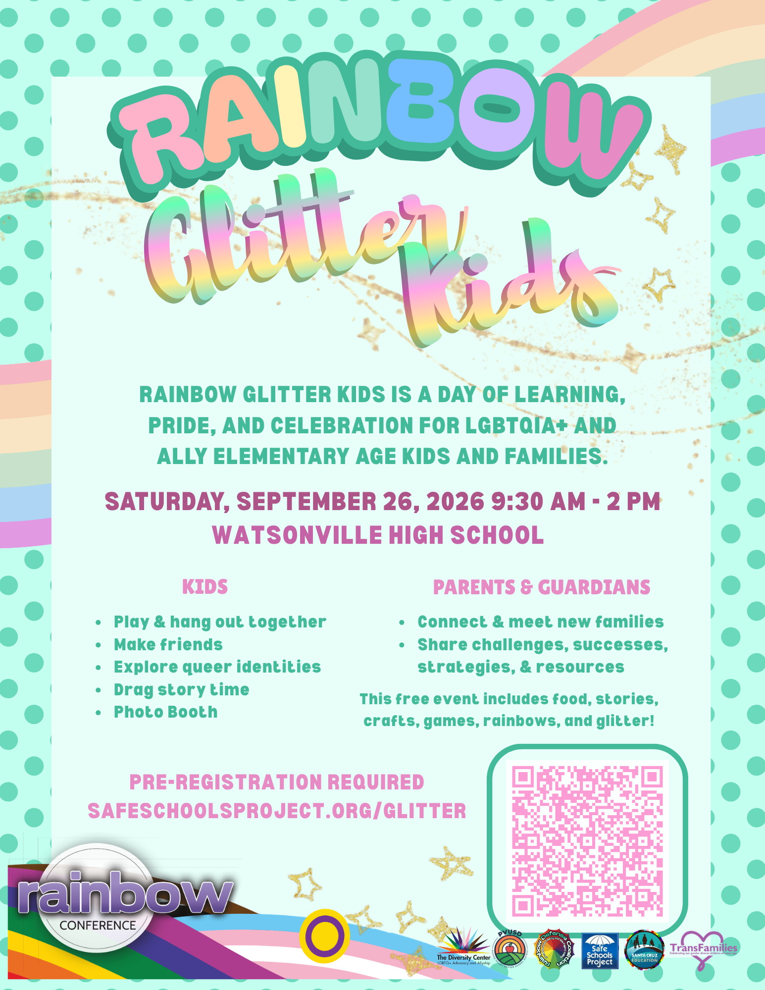 Fall 2026 Rainbow Glitter Kids flyer image
